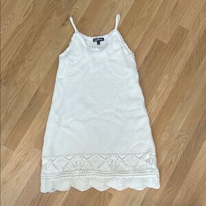White crochet girls dress